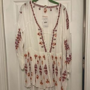 Free People Arianna Embroidered Tunic